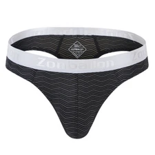 Zonbailon Mens Athletic Thongs Underwear Sexy Man Thong G String Hot T-Back