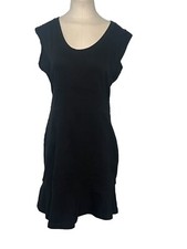 Grey State Black Sleeveless Sweater Dress 100% Cotton Size Large