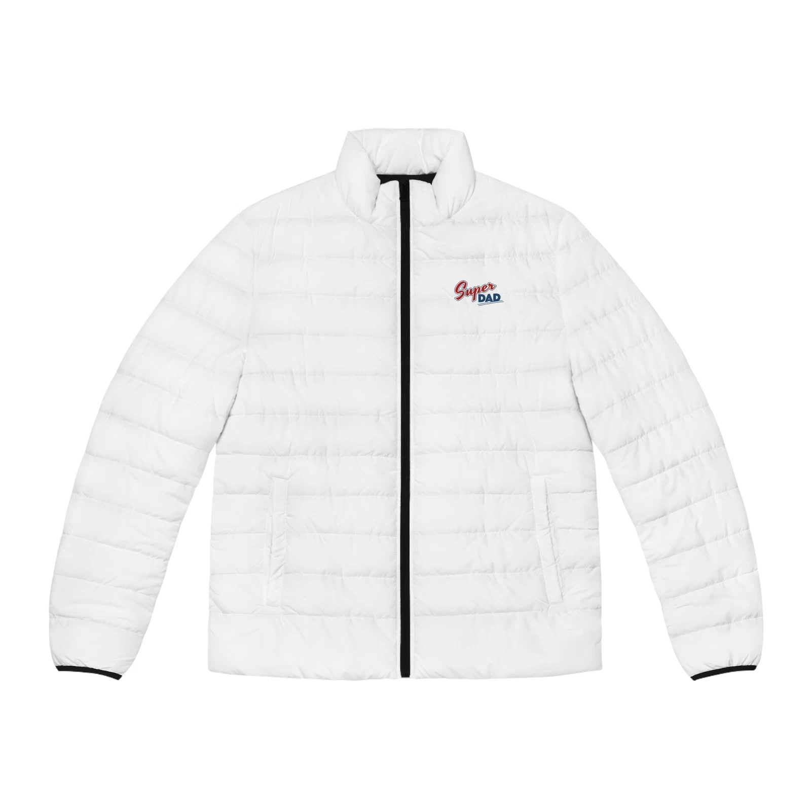 SUPER DAD Men's Puffer Jacket, Winter Fashion, Outdoor Wear, Gift for Him