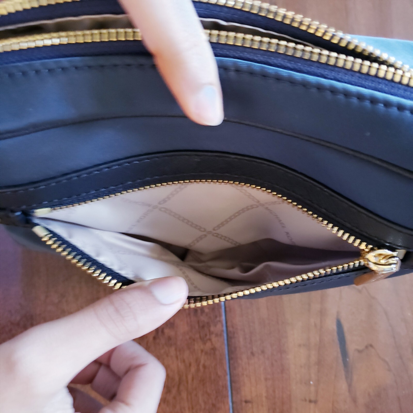 Michael Kors Jet Set Charm Women's Navy Blue Crossbody Bag Nylon Leather Trim thumbnail 17