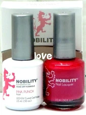 NOBILITY Gel Nail Polish 0.5fl.oz UV/LED Gel Color Duo NBCS051- Pink Punch