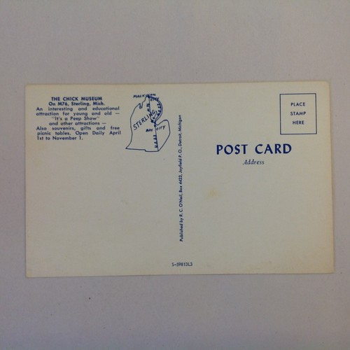 Vintage Color Postcard The Chick Museum Sterling Michigan It's A Peep Show MI - Picture 4 of 7