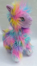 Build A Bear 15" Furbulous Tie Dye Rainbow Llama Sparkle Hooves Scented