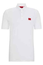 HUGO Dereso232 Herren Weiß Poloshirts Baumwolle Kurzarm Alltag 50490770-100