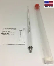 Alcohol Proof & Tralle Hydrometer Meter Distilling Test Spirit Scale 0-200% Case