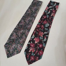 Two Vintage Bert Pultizer All Silk Ties Made In USA