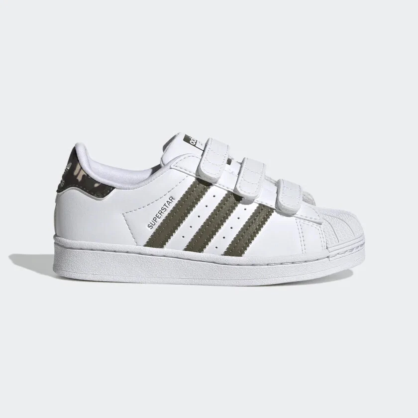 Adidas Superstar White Camo Shoes For Kids HQ4285