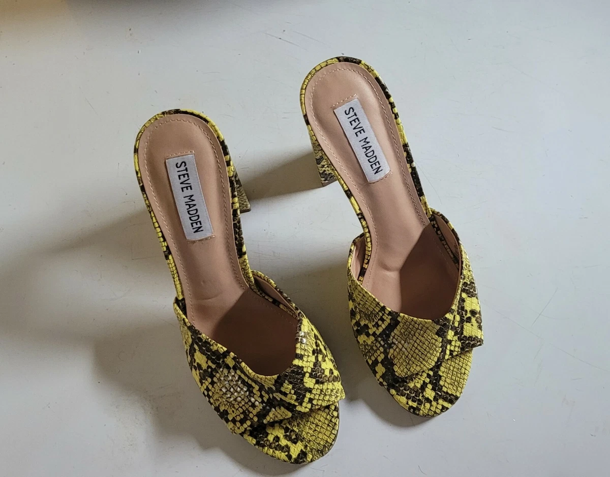 Steve madden snakeskin mules sale