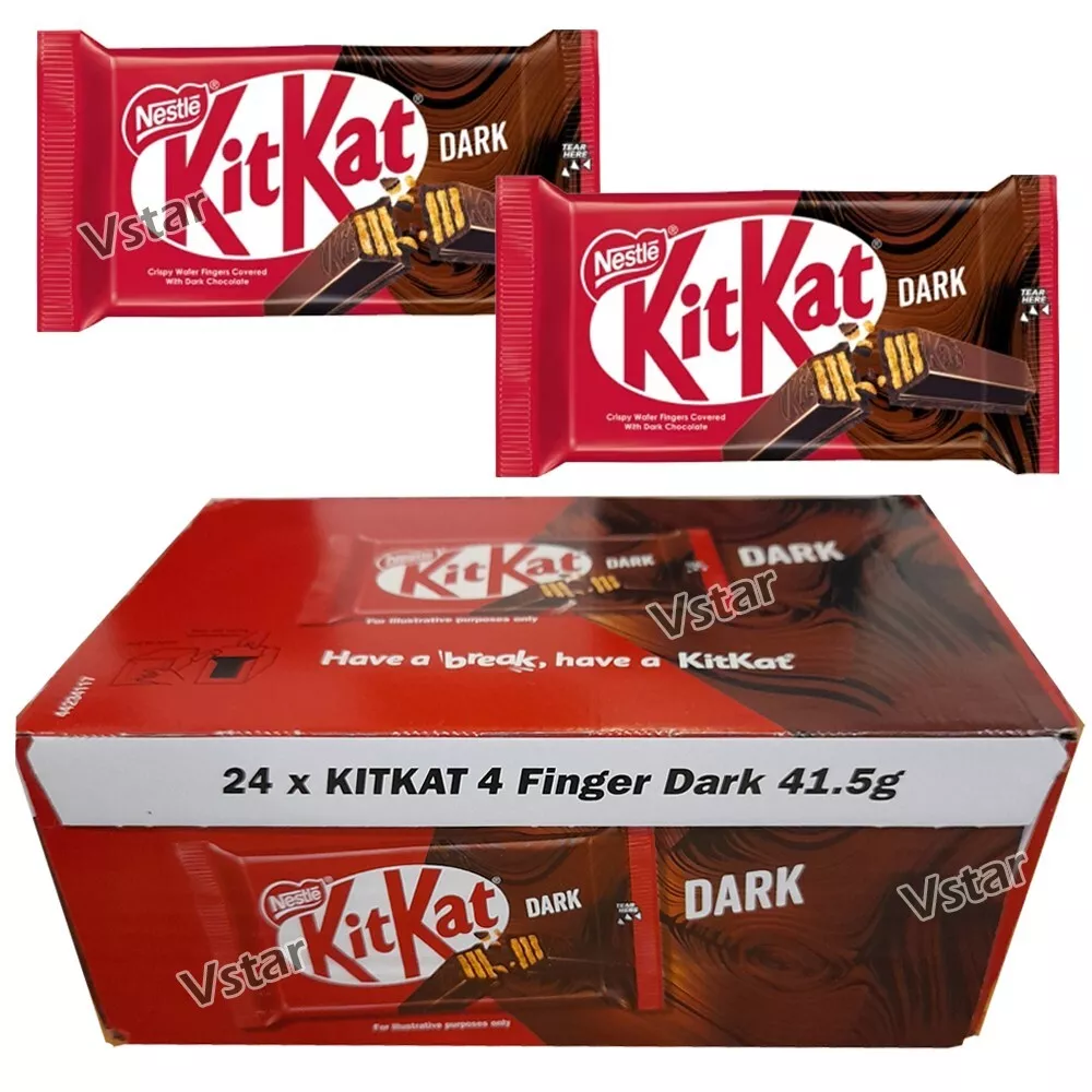 Kit Kat 4 Finger 70% Dark Chocolate Bars 24 x 41.5g Full Box