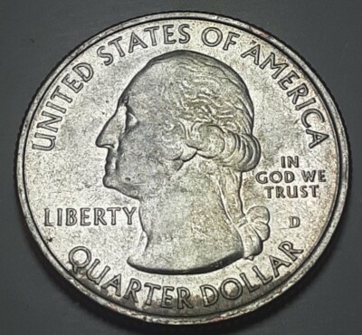 2015 D New York Saratoga quarter with Multiple rim cuds Copper pots at 5 points