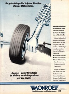 3w26938/ Alte Reklame aus 1986 – MONROE Stoßdämpfer und Federbeine