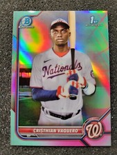 Cristhian Vaquero 1ST BOWMAN CHROME AQUA AND PINK VAPOR ROOKIE RC #D 009/125
