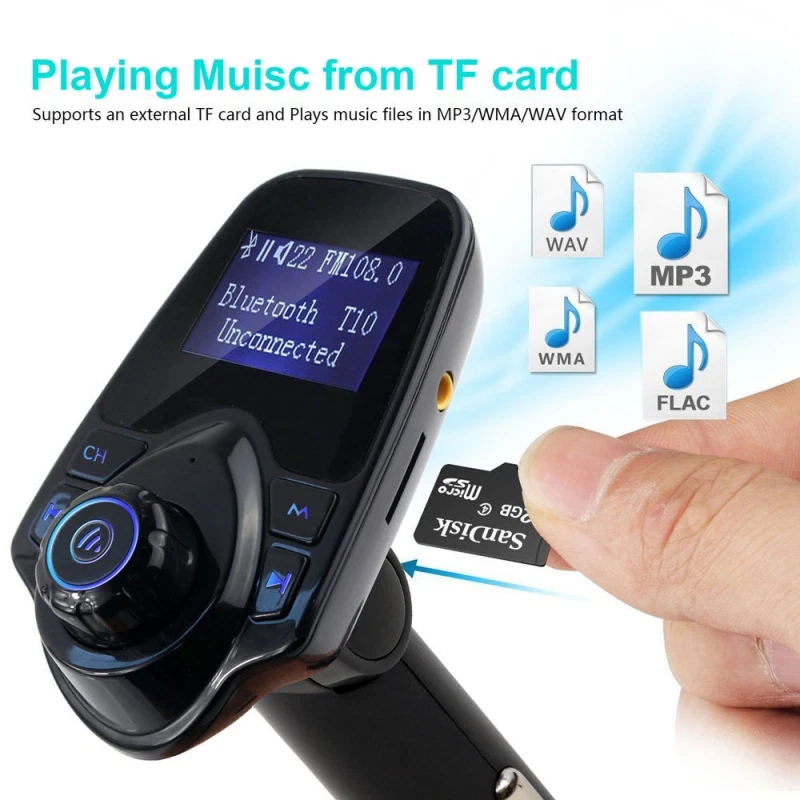 Bluetooth Wireless MMC MP3 Player FM transmitter for LG V20 G5 G6 Samsung S8+ S7 - Image 3 of 4