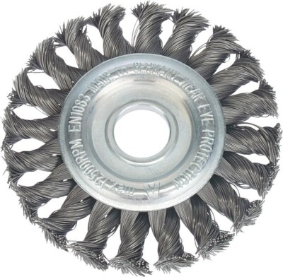 LESSMANN Zopfrundbürste Ø125x14mm Stahldraht 0,5mm