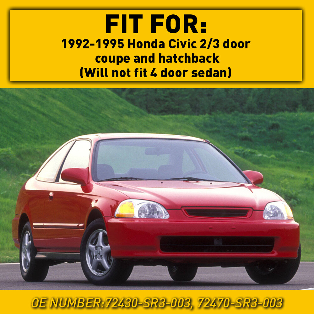 For HONDA CIVIC 92-95 EG3 EJ1 EG5 EG4 EG6 Door Pillar Sash Garnish