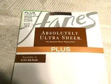 Hanes Absolutely Ultra Sheer SZ 1 Plus Gentle Brown Control Top Reinforced toe