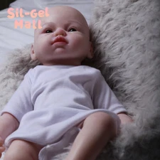 19" Lifelike Reborn Baby Dolls Open Eyes Newborn Boy Handmake Silicone Baby Doll