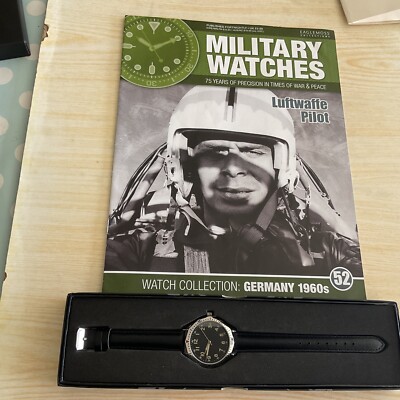 BNIB Eaglemoss military watch-1960s German air force pilot magazine  UK