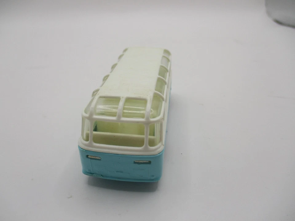 MATCHBOX LESNEY #68B MERCEDES COACH TURQUOISE/WHITE , BLACK PLASTIC WHEELS CODE3 - Image 3 of 4