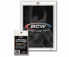 New (100 pk) BCW 1-Screw Trading Card Holder Thicker 20pt Recessed Screwdown