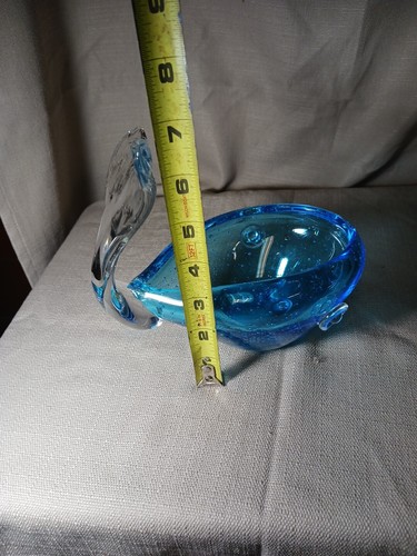 Hand Blown Art Glass Whale Bowl Trinket Dish - Picture 9 of 9