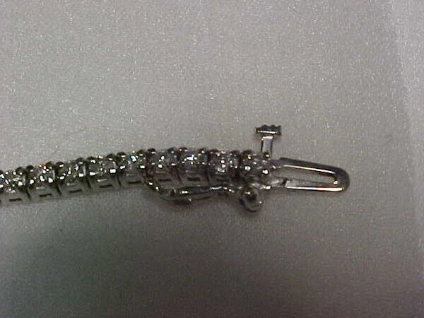 PULSERA TENIS DIAMANTE NATURAL 2,00 CTW $8000 PATRIMONIAL ORO BLANCO 14K 7"" Foto 4 de 4