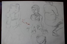 DDR Maler Professor Peuker Wolfgang Bleistift Zeichnung Original  Studien