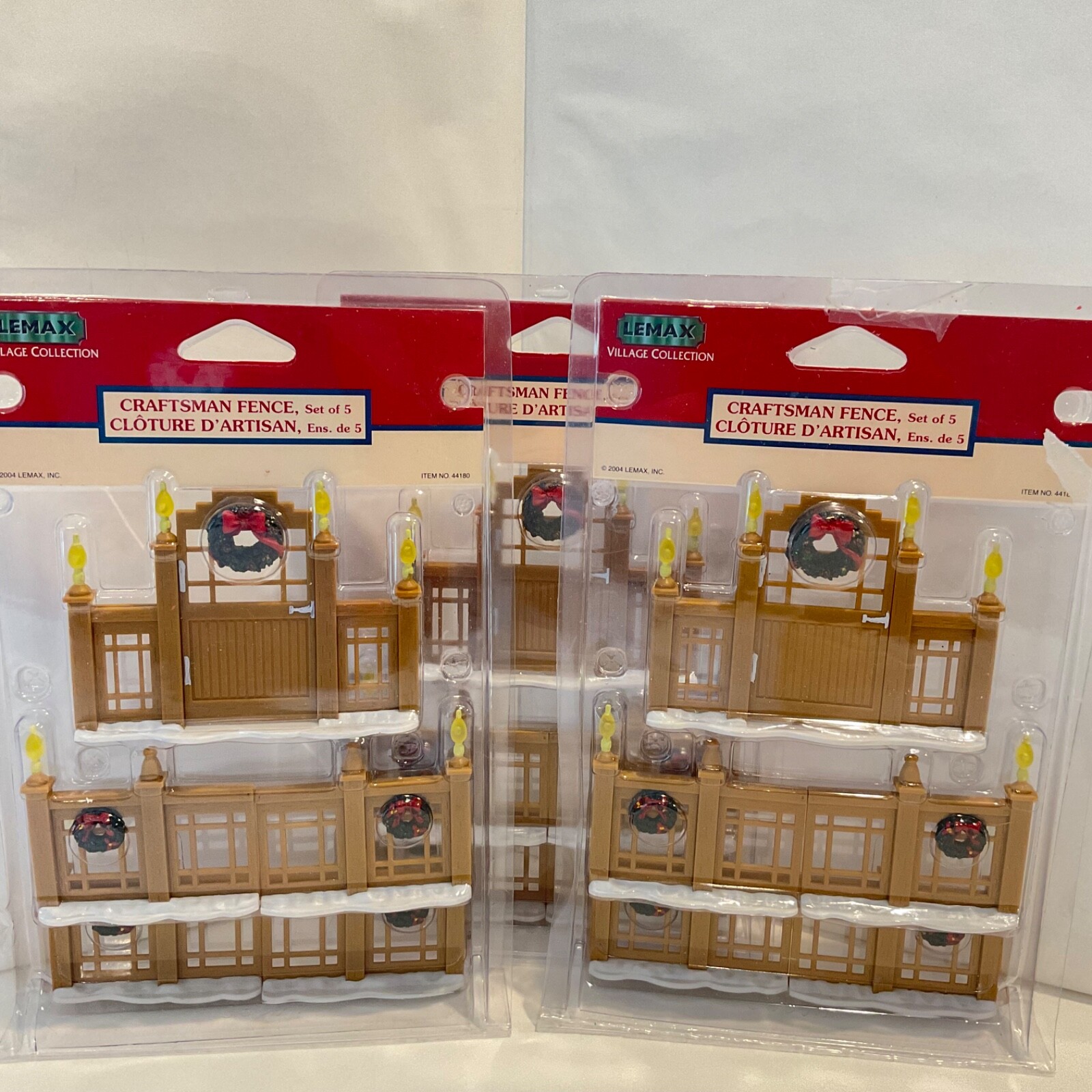 Lemax 2004 Christmas Craftsman Fence Set of 5 Village Accessories Lot 3 44180