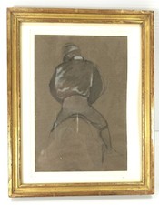 DEGAS or INSPIRED Gouache Paper Horse Rider Painting Estate ROBERT ANDREW PARKER
