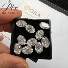 Loose Moissanite Stone 0.1-10ct Oval Cut D Color VVS1 GRA Certificate for Rings