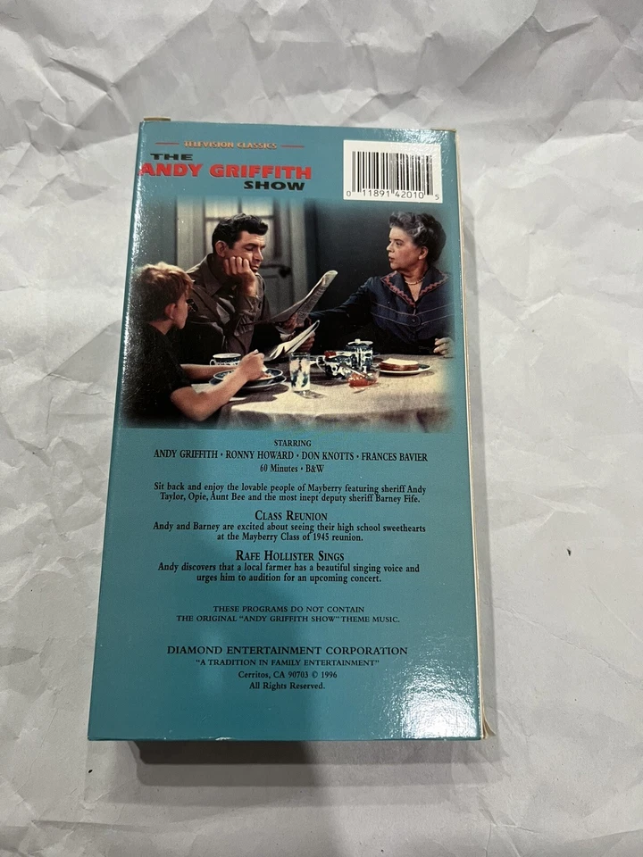 The Andy Griffith Show - Class Reunion/Rafe Hollister Sings (VHS, 1996) - Image 2 of 2
