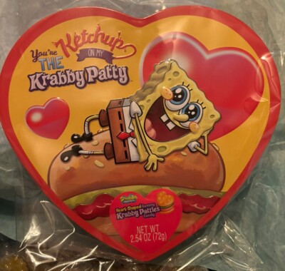   Sponge Bob - Collectable Heart Tin - Milk Choc. Hearts 3.6 oz