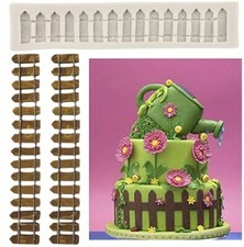 Garden Picket Fence Silicone Fondant Mould Cake Icing Decorating Sugar Craft UK