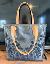 Consuela Smoke Valentina Floral Tote Tan Leat...