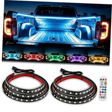 2Pcs 60 Inch RGB Truck Bed Light Strips LED with RF Remote 2 60 IN-RGBX2