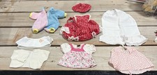 32 Pc Vintage Doll Clothes Lot Mixed Handmade  Tagged Dresses Outfits