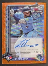 2025 LEO JIMENEZ Topps Chrome Autograph Auto Orange Wave Refractor Rookie #/25