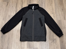 Lululemon Both Ways Bomber Jacket Womens 4 Black Gray Reversible Full Zip