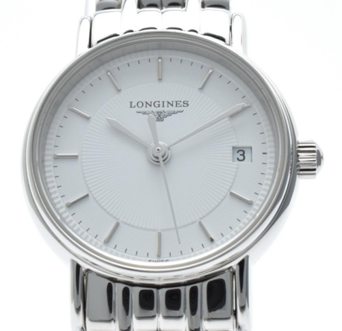 [ Near MINT ] LONGINES L4.220.4 Silver White Dial Date Quartz Ladies Watch JAPAN - Picture 1 of 17