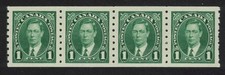 Canada King George VI 1c Coil stamp Strip of 4 1937 MNH SG#368 Sc#238