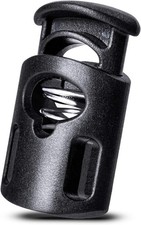 100 Pcs Secure Black Cord Locks - Single Hole...
