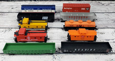HO Scale Rolling Car Lot of 10 - Box Cars - Oil Tankers - Caboose - Mixed Brands