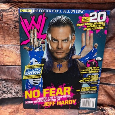 WWE Magazine September 2009 Jeff Hardy No Fear Poster SmackDown
