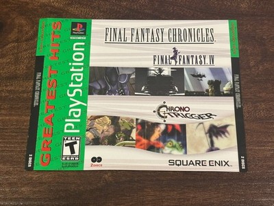Final Fantasy Chronicles PS1 Playstation 1 PS One Case Front Cover Art Only