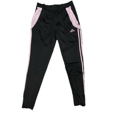 Adidas Tiro 24 Soccer Track Pants, Women s Small Tall, Black Pink Stripe