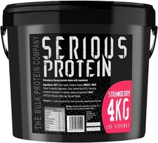 Serious Protein Powder 4kg Strawberry Low Carb Lean Muscle Recovery 133 Serving 12.50 per kilo