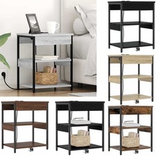 Beistelltisch Telefontisch Nachtkommode Nachtschrank Nachttisch Mit 2 regalen