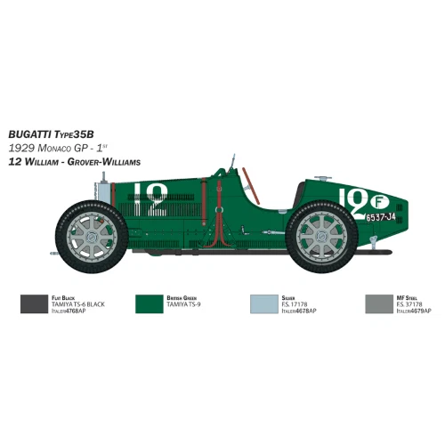 BUGATTI TYPE 35B 1929-30 KIT 1:12 Italeri Kit Auto Nouveau modèle - Photo 4/4