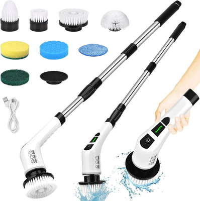 9 in 1 Turbo Scrub Elektrische Akku-Reinigungsbürste 360°Spin Reinigung Scrubber