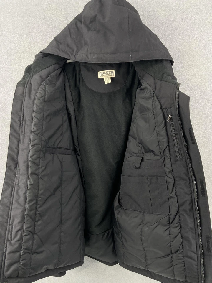 Duluth Trading Jacket Mens 3XL Black Whaleback Waterproof Work Coat Insulated - Image 3 of 4